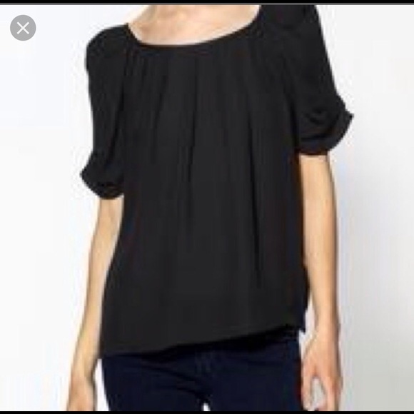 Joie silk Eleanor top in black size large - Picture 1 of 5